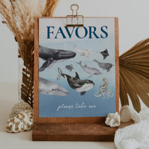 Affiche Signe moderne Rustique Baby shower Océan Faveurs