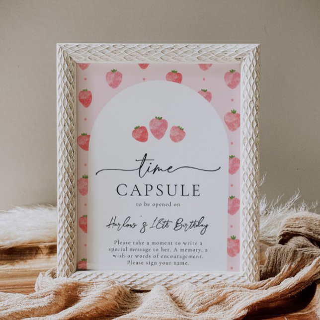 Affiche Signe numérique ou imprimé de la capsule temporell (Créateur téléchargé)
