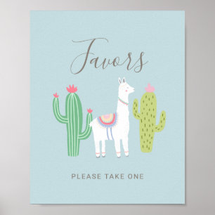 Affiche SIGNE Ooh La Llama Baby shower Mignonnes Faveurs