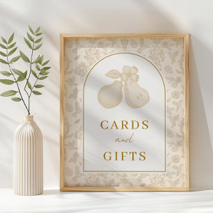 Affiche Signe Or Perfect Pear Fête des mariées Cartes et C