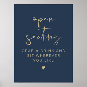 Affiche SIGNE OUVERT Mariage Marine & Gold CAITLIN