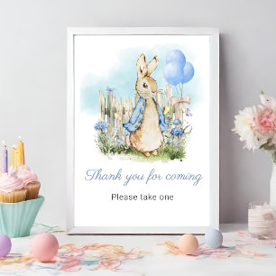 Affiche SIGNE Peter Rabbit Baby shower Merci Faveurs