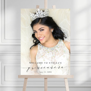 Affiche Signe photo simple et élégant de Quinceañera