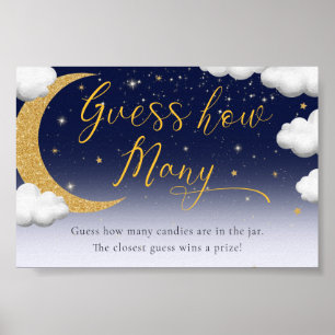 Affiche Signe pour Baby Shower Devinez combien nous sommes