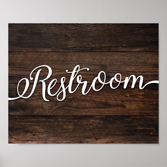 Affiche SIGNE RESTROOM Rustique Chic Imprimer (Devant)