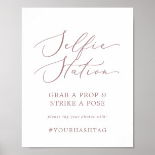 Affiche Signe Rose Delicate Gold Selfie Station