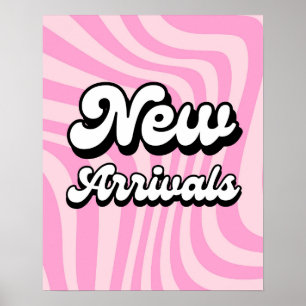Affiche Signe rose pour les magasins de détail