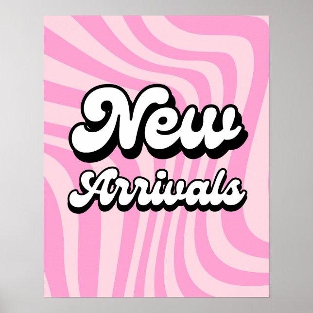 Affiche Signe rose pour les magasins de détail (Devant)
