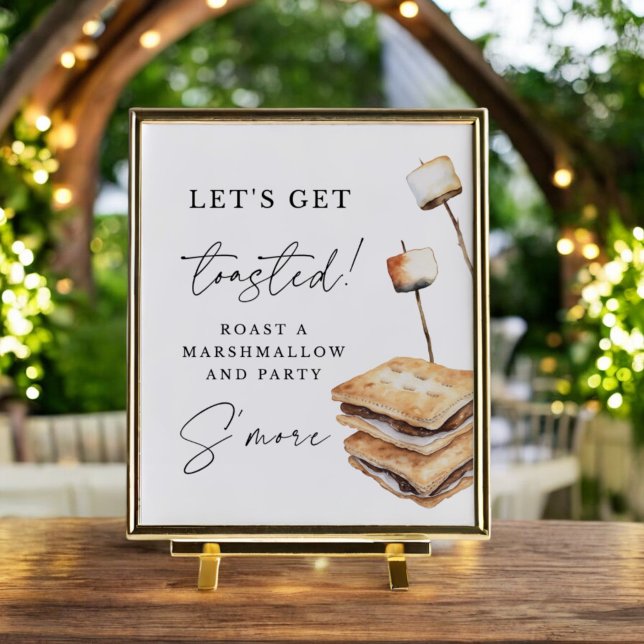Affiche Signe Rustique Outdoor S'more Mariage (Créateur téléchargé)