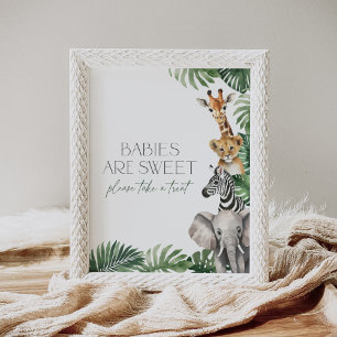 Affiche Signe Safari Baby shower Baby is Sweet Traitements
