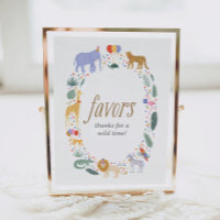 Signe Safari Jungle Anniversaire Fête Faveur