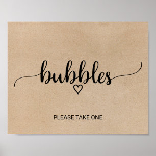 Affiche Signe simple Faux Kraft