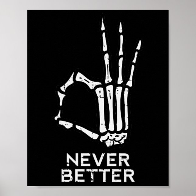 Affiche Signe Skeleton Halloween M (Devant)