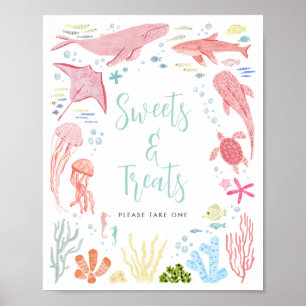 Affiche SIGNE SOUS LE SIGNE D'Animaux De Mer