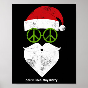 Affiche SIGNE Super de Paix Hippie Père Noël Noël drôle