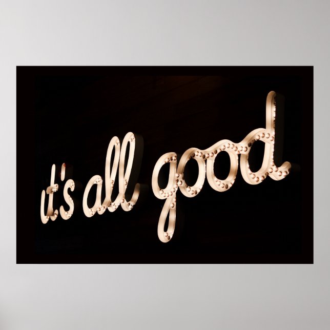 AFFICHE SIGNE "TOUT EST BIEN" (Devant)