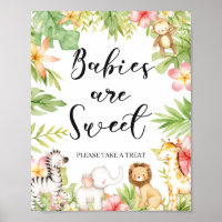 Signe Tropical Jungle Animaux Bébés