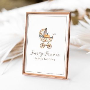 Affiche Signe Un Petit Baby shower Citrouille Favoris