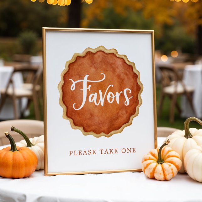 Affiche Signe Un Petit Baby shower D'Automne À Tarte Cutie (Créateur téléchargé)