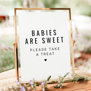 Affiche SIGNE ZARA Moderne minimaliste Baby shower Favoris