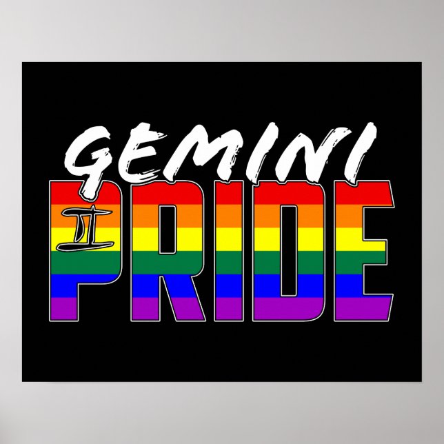 Affiche SIGNE Zodiaque LGBT Gemini Pride (Devant)
