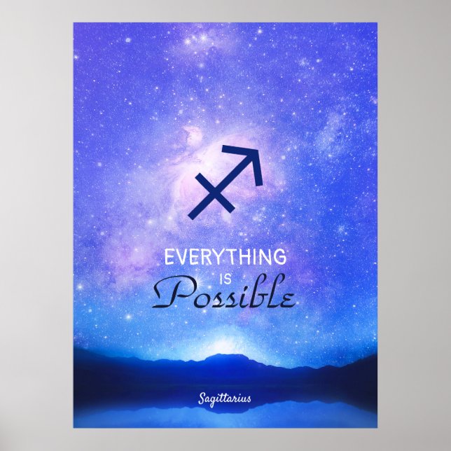 Affiche SIGNE Zodiaque Sagittarius Dreamy Sky Citation Pos (Devant)