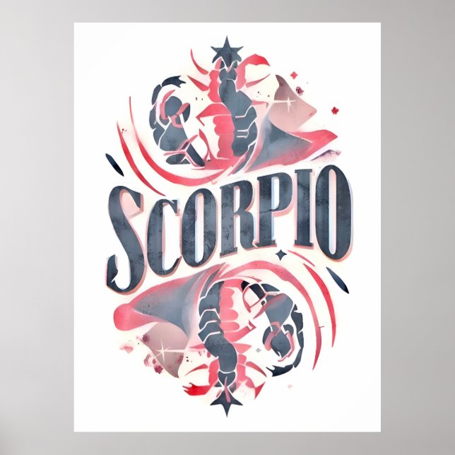 Affiche SIGNE Zodiaque vintage Scorpio (Devant)