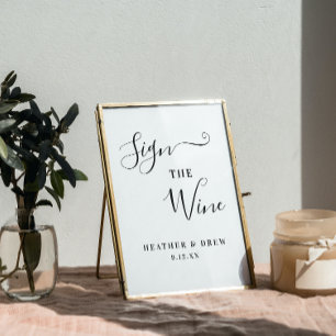 Affiche Signer Le Vin Milestone Guestbook Mariage Bridal