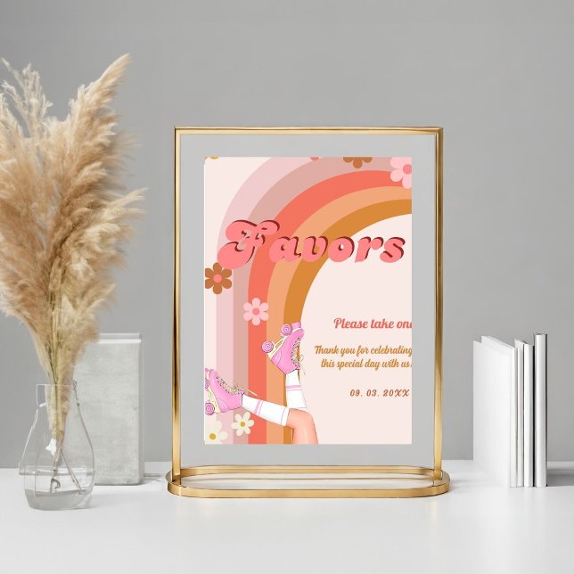 Affiche Signer Roll Retro Super Roller Skate Favors (Créateur téléchargé)