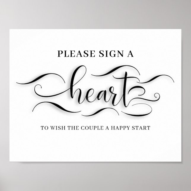Affiche Signer Un Mariage Coeur Signer (Devant)