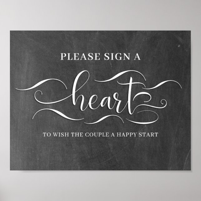 Affiche Signer Un Mariage Coeur Signer (Devant)