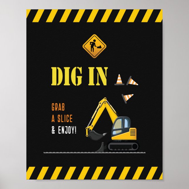 Affiche Signes alimentaires modernes Décor de la partie de (Devant)