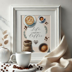 Affiche Signes de barre de café