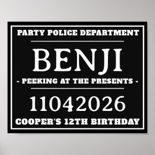Affiche Signes de coups de fouet personnalisés, fête d'ann
