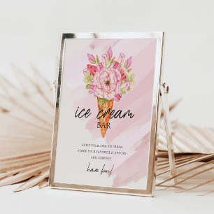 Affiche Signes de Fête des mariées personnalisés de crème