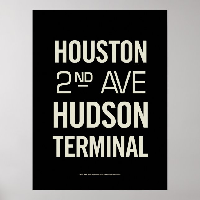 Affiche Signes de métro Vintage BCL (Devant)