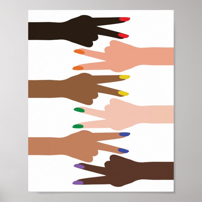 Affiche Signes de paix sur les trottoirs (Devant)