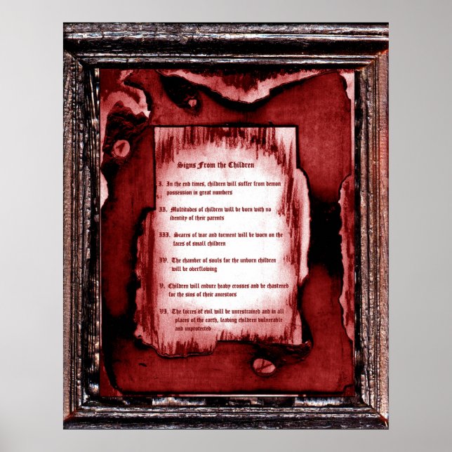 Affiche Signes Des Enfants (Devant)