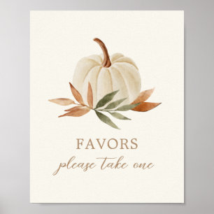 Affiche Signes favoris Petit Baby shower Citrouille