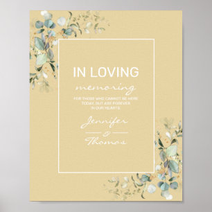 Affiche Signes Mariage Feuilles verts, minimalisme élégant
