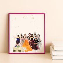 signes zodiaques, esquisses de mode, oeuvres d'art