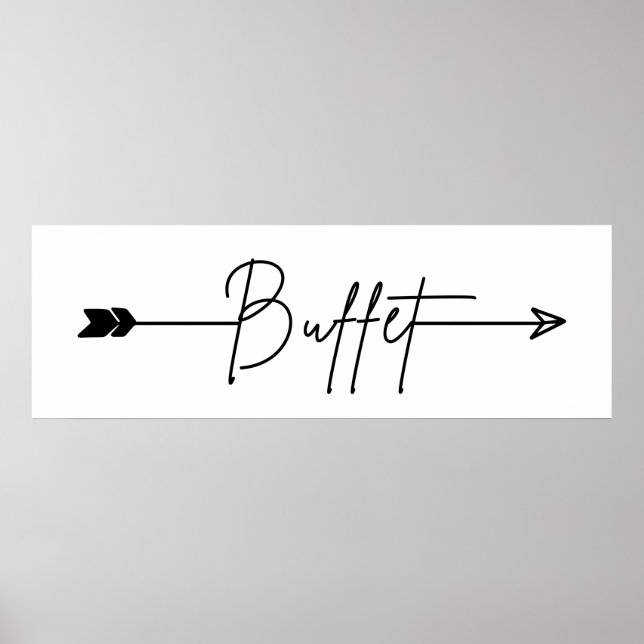Affiche Signet de buffet direction Mariage droit (Devant)