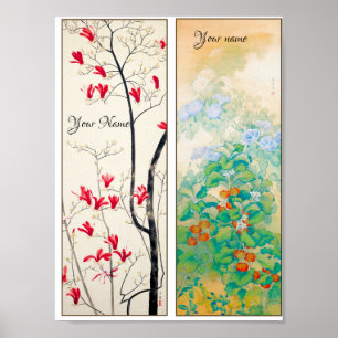 Affiche Signets japonais personnalisés du motif 2 d'art