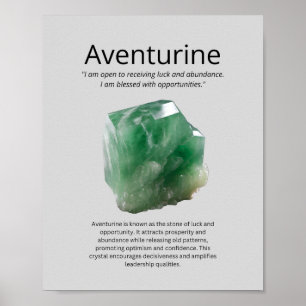 Affiche Signification de cristal d'Aventurine