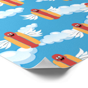 Affiche Signification drôle de l'emoji Hot Dog Humour culi