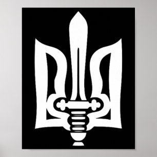 Affiche Signification du symbole de l'Ukraine Tryzub Ukrai