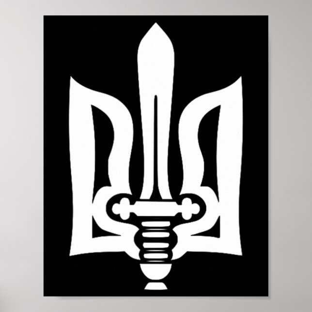 Affiche Signification du symbole de l'Ukraine Tryzub Ukrai (Devant)