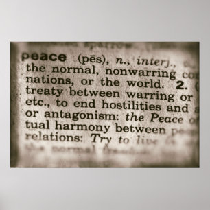 Affiche Significations oubliées - Paix