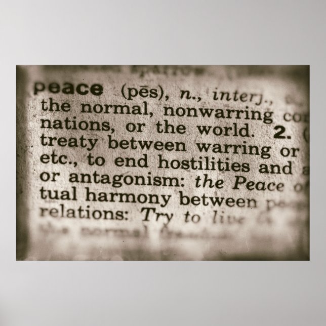 Affiche Significations oubliées - Paix (Devant)