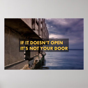 Affiche S'il n'ouvre pas, ce n'est pas votre porte